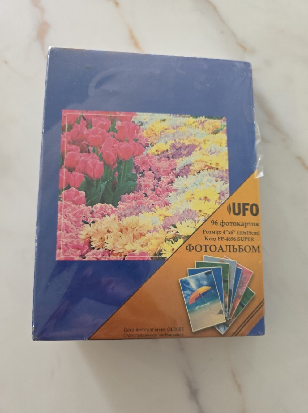 New Slip In / Clear Pockets Photo Album - 96 Photo Capacity Flowers Theme